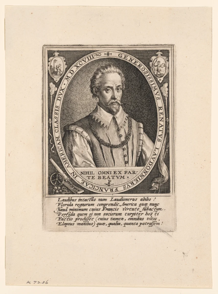 René de Laudonnière by Crispijn van de Passe, print, 1598