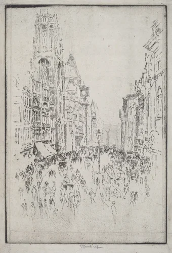 St. Dunstan's, Fleet Street by Joseph Pennell, print, 1903