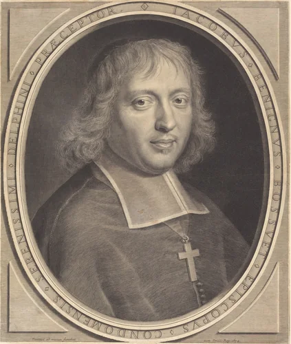 Jacques-Benigne Bossuet by Robert Nanteuil, print, 1674