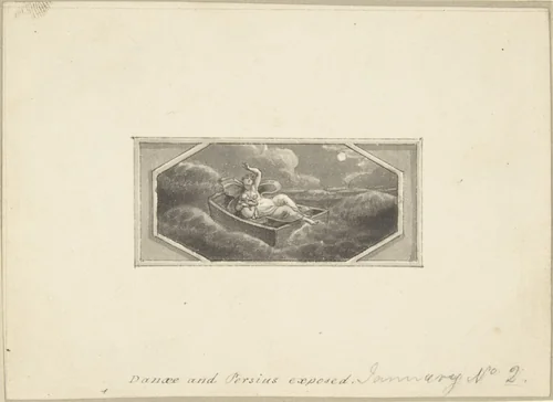 Danae and Perseus Exposed by Edward Francis Burney, drawing, 1790-1800