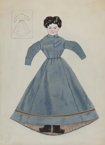 Doll and Dress by Mary E. Humes, index of american design, 1937