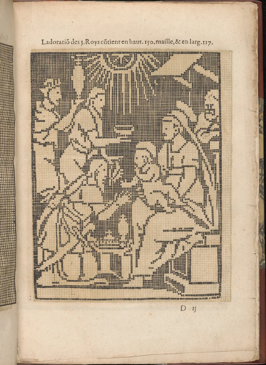 Les Secondes Oeuvres, et Subtiles Inventions De Lingerie du Seigneur Federic de Vinciolo Venitien, page 14 (recto) by Federico de Vinciolo, book, 1603