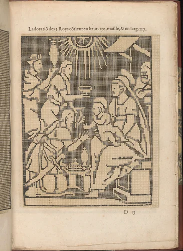 Les Secondes Oeuvres, et Subtiles Inventions De Lingerie du Seigneur Federic de Vinciolo Venitien, page 14 (recto) by Federico de Vinciolo, book, 1603