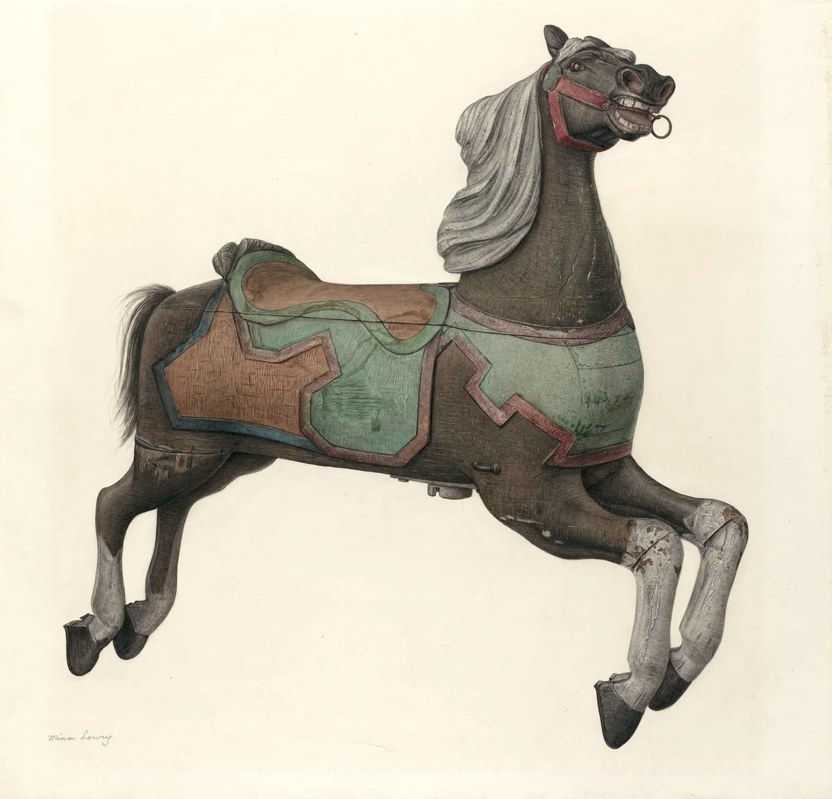 Carousel Horse by Mina Lowry, index of american design, 1935-1942