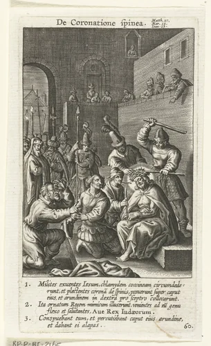 Doornenkroning van Christus by Boëtius Adamsz. Bolswert, print, 1590-1622