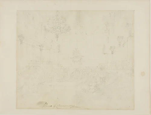 Study for House of Commons, from Microcosm of London by Augustus Charles Pugin
Thomas Rowlandson, drawing, 1807-1808