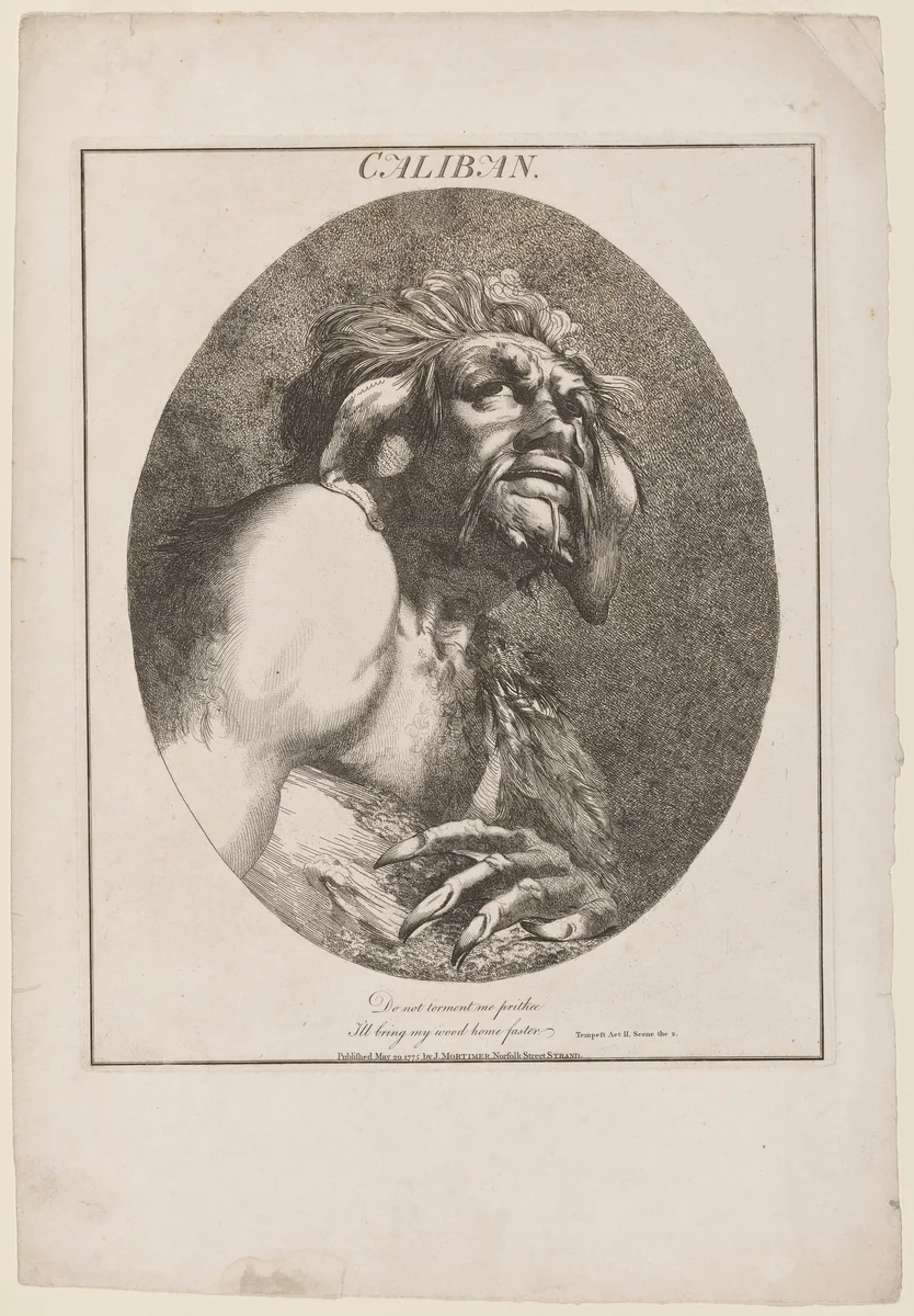 Caliban by John Hamilton Mortimer, print, 1775