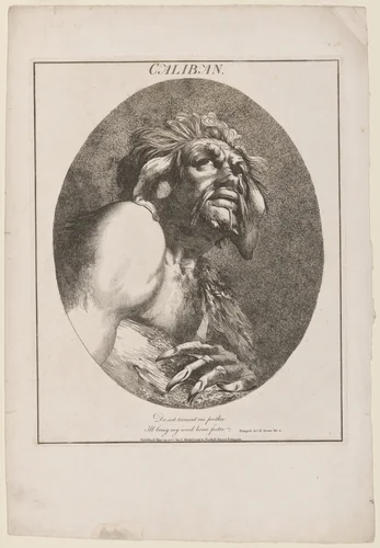 Caliban by John Hamilton Mortimer, print, 1775