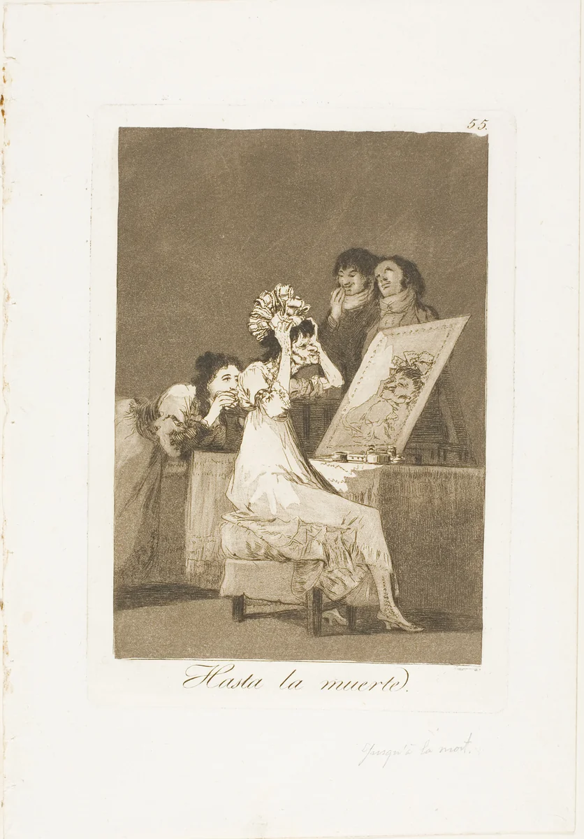 Until Death, plate 55 from Los Caprichos by Francisco José de Goya, print, 1797-1799