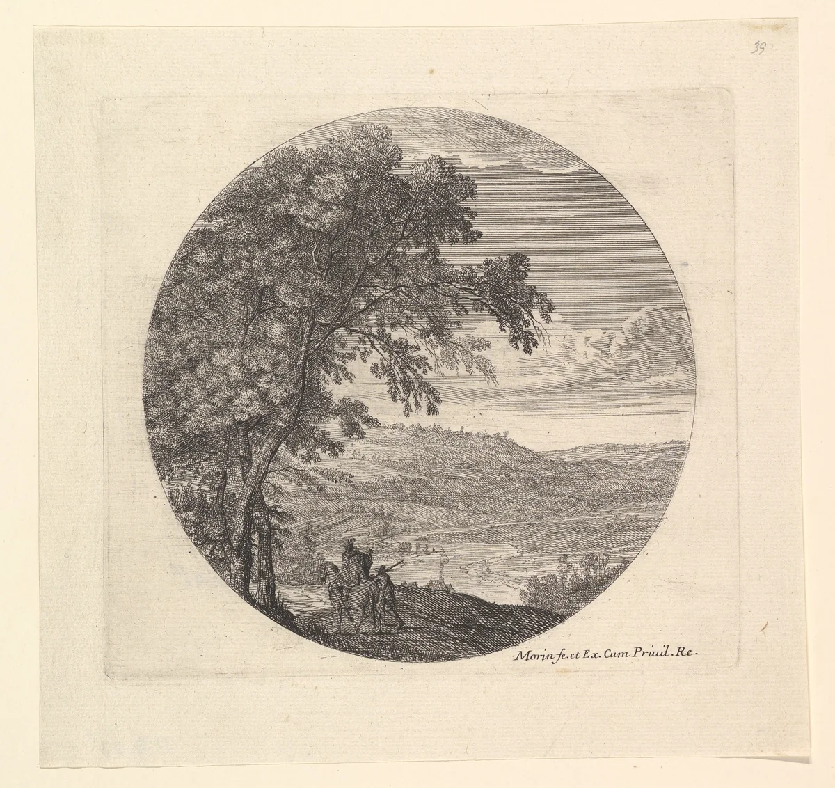 Le Cavalier by Jean Morin, print, 1605-1650