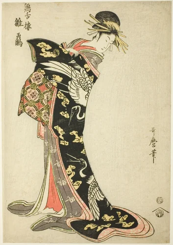 Hinazuru of the Keizetsuro by Kitagawa Utamaro (喜多川歌麿), print, 1756-1806