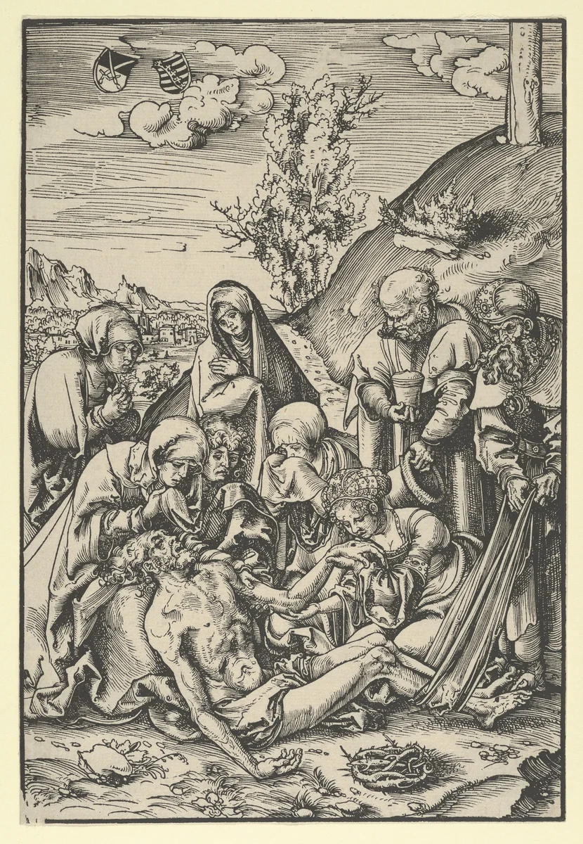 The Lamentation, from The Passion by Lucas Cranach, print, 1472-1553