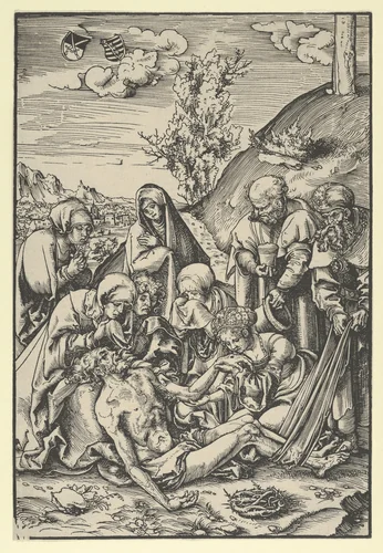 The Lamentation, from The Passion by Lucas Cranach, print, 1472-1553