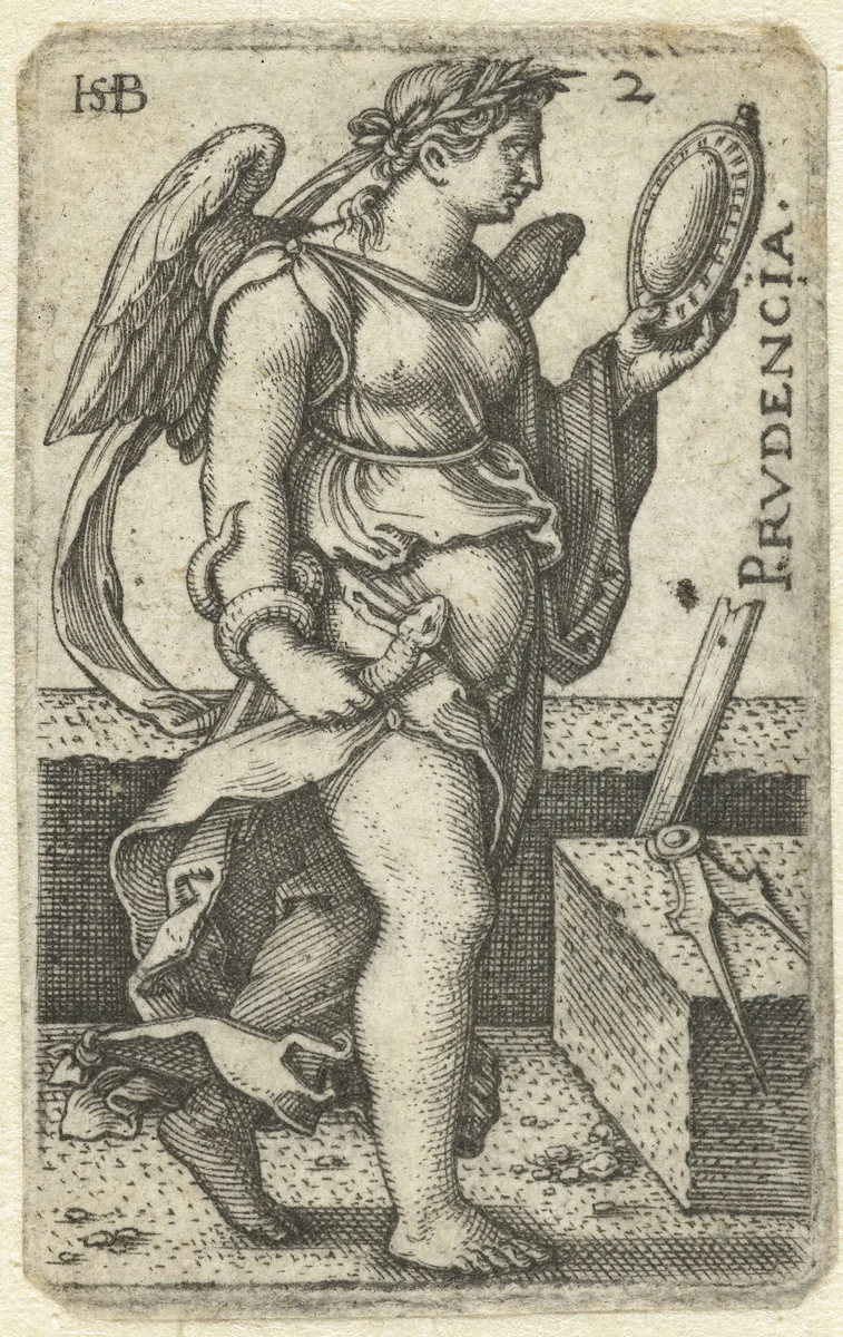 Voorzichtigheid (Prudentia) by Unknown, print, 1539