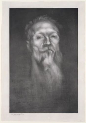 Portrait of Auguste Rodin by Eugène Carrière, print, 1897