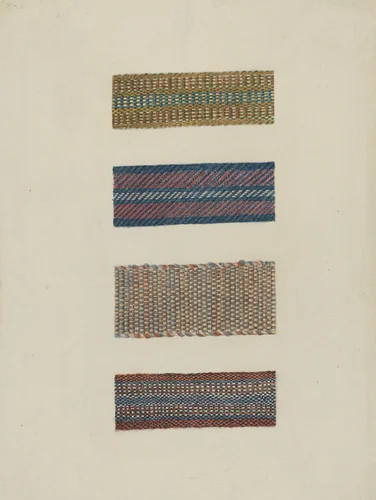 Tapes for Chair Seat by Lucille Gilchrist, index of american design, 1935-1942