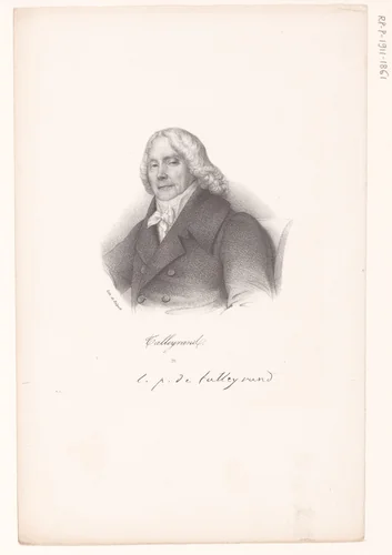 Portret van Charles-Maurice de Talleyrand by anonymous, print, 1818-1842