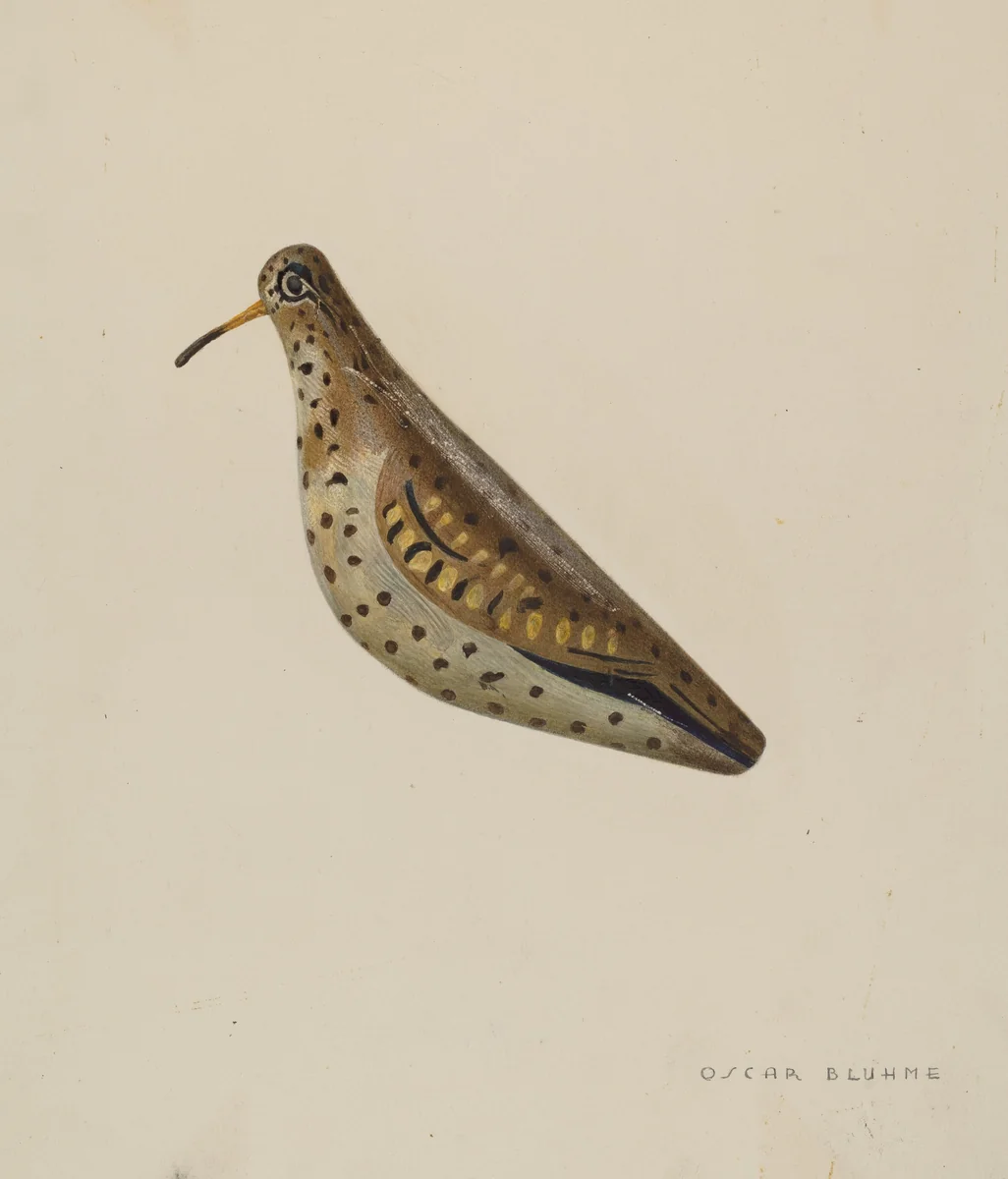 Decoy by Oscar Bluhme, index of american design, 1939