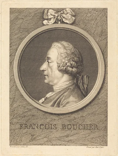 Francois Boucher by Laurent Cars; Charles-Nicolas Cochin I, print, 1699-1771