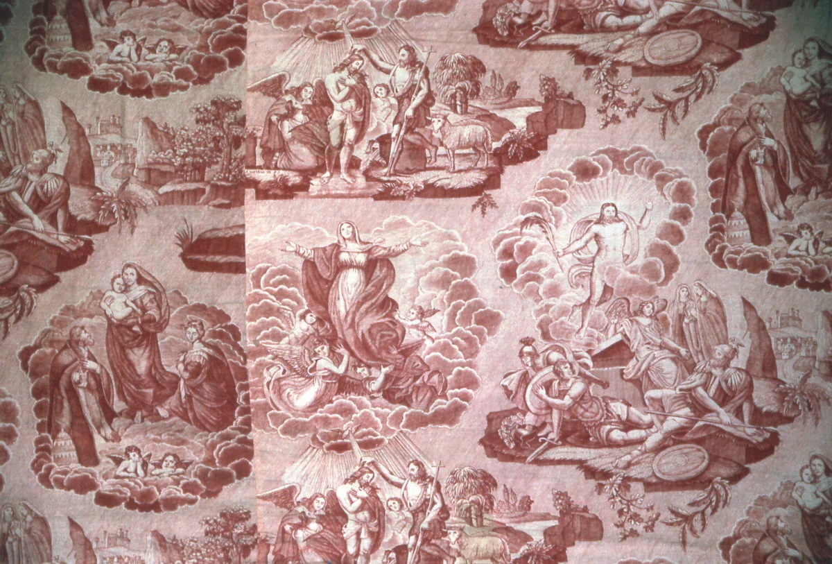 The Resurrection (Furnishing Fabric) by Alexandre Buquet, textile, 1820-1840