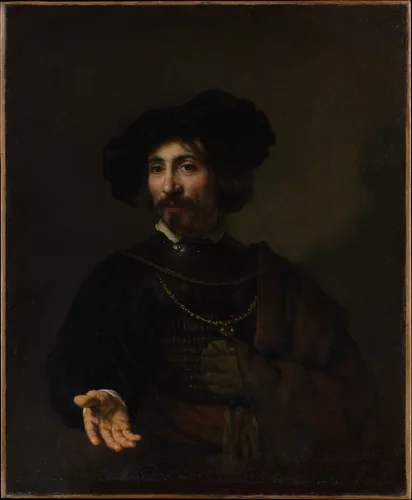 Man with a Steel Gorget by Rembrandt, painting, 1625-1674