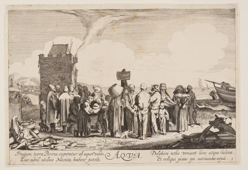 Water, from The Four Elements by Jan van de Velde Willem Buytewech, print, 1622