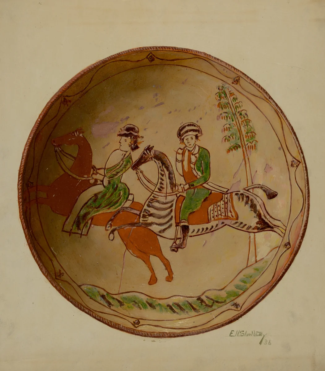 Pa. German Plate by Eugene Shellady, index of american design, 1936