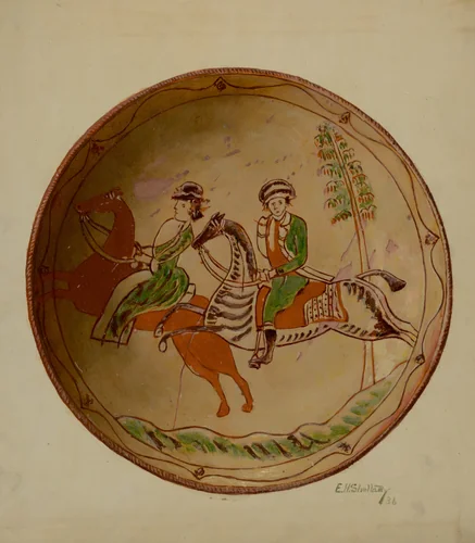 Pa. German Plate by Eugene Shellady, index of american design, 1936