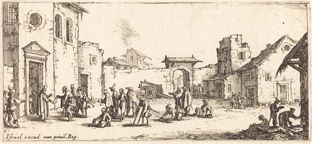 The Hospital by Jacques Callot, print, 1633
