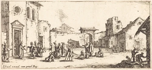 The Hospital by Jacques Callot, print, 1633