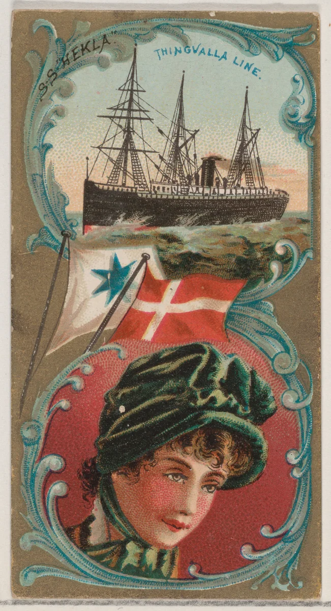 Steamship Hekla, Thingvalla Line, from the Ocean and River Steamers series (N83) for Duke brand cigarettes by W. Duke, Sons & Co., print, 1887