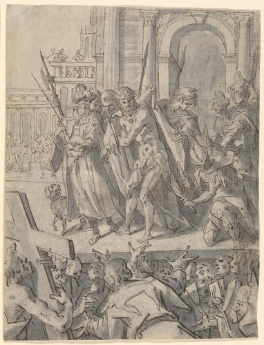 Ecce Homo by Hans von Aachen, drawing, 1585-1605