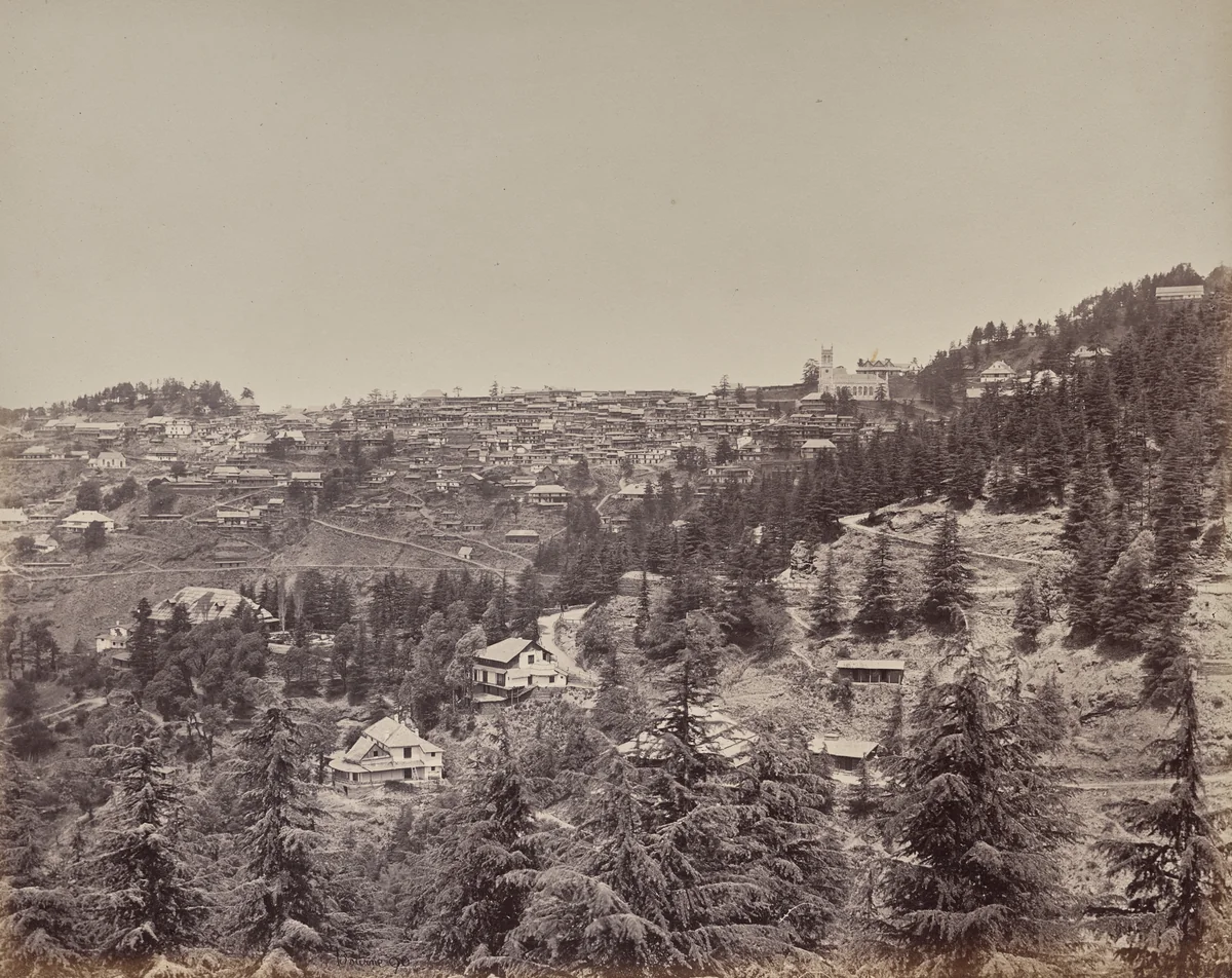 Shimla. View from Oakover House by Samuel Bourne, photograph, 1863-1870