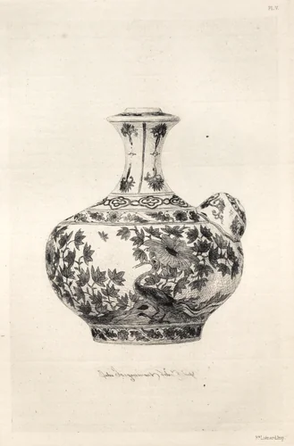 History of the Ceramic Art: A Descriptive and Philosophical Study of the Pottery of All Ages and All Nations: Persia: Soft Porcelain- Gargoulette, Decorated with the Simorg (Plate VI) by Jules Jacquemart, book, 1877