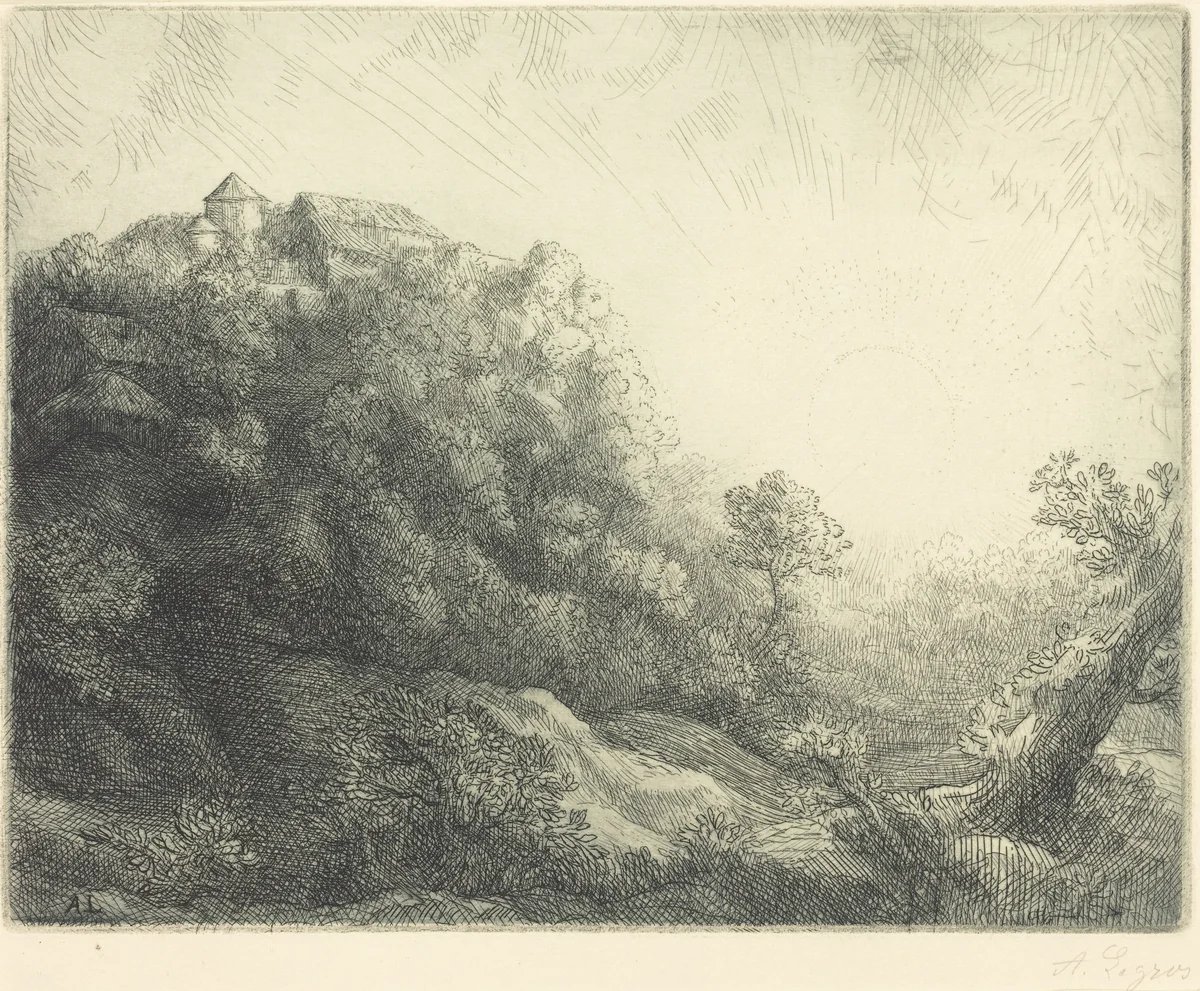 Sunrise (Lever du soleil: L'automne) by Alphonse Legros, print, 1837-1911