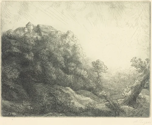 Sunrise (Lever du soleil: L'automne) by Alphonse Legros, print, 1837-1911