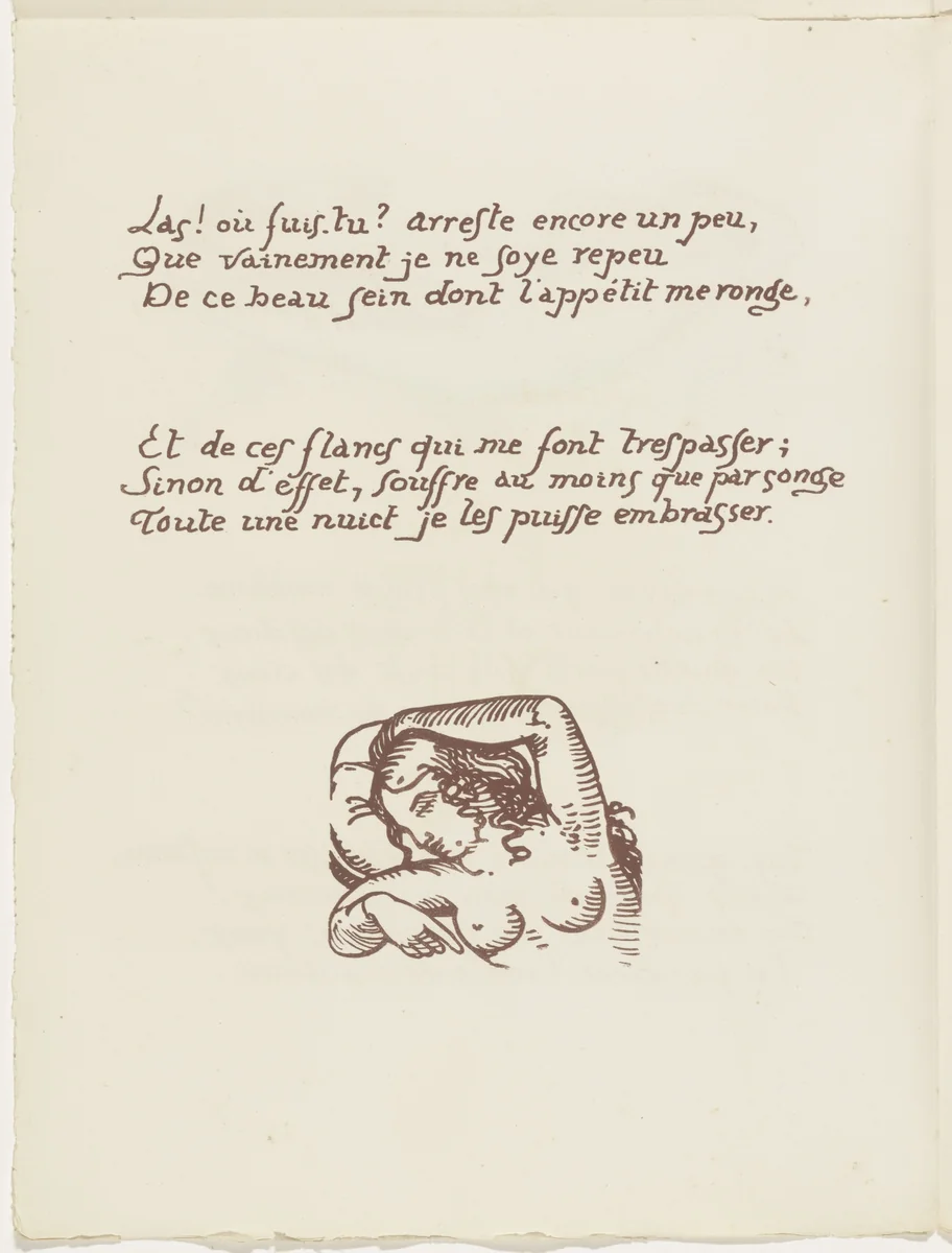 Tailpiece (folio 36 verso) from Les Amours (The Loves) by Émile Bernard, illustrated book, 1915
