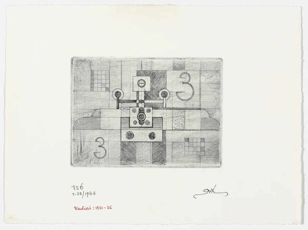 Yale Trial Plate (Yale-Versuchsplatte) from The Mystery und dieses Rätsels Lösung by Robert Michel, print, 1921