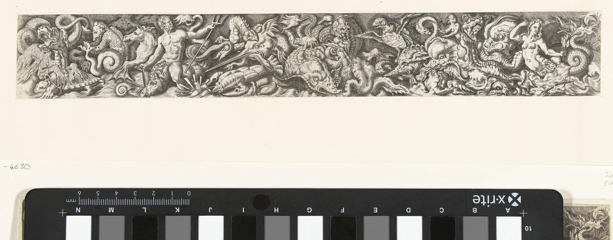 Fries met de triomf van Neptunus by anonymous, print, 1548-1650