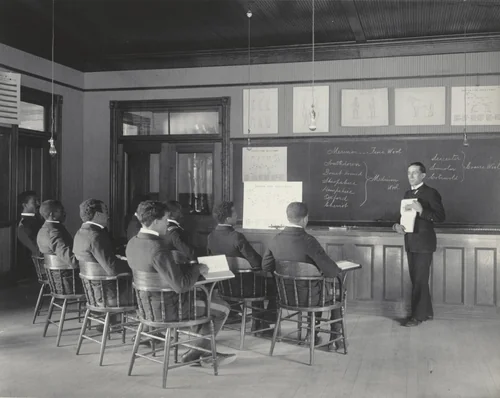 Agriculture. Animal life. Studying animal products by Frances Benjamin Johnston, photograph, 1899