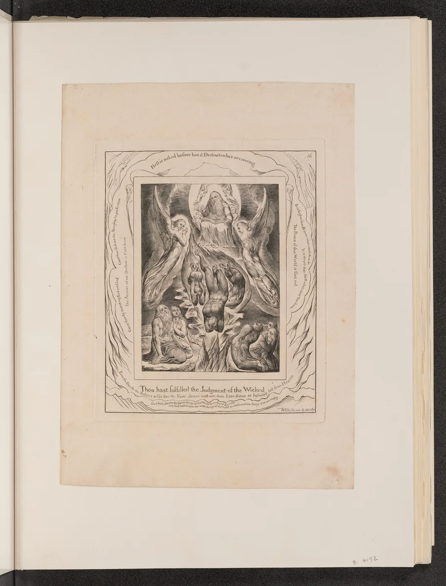 The Fall of Satan by William Blake, portfolio, 1825