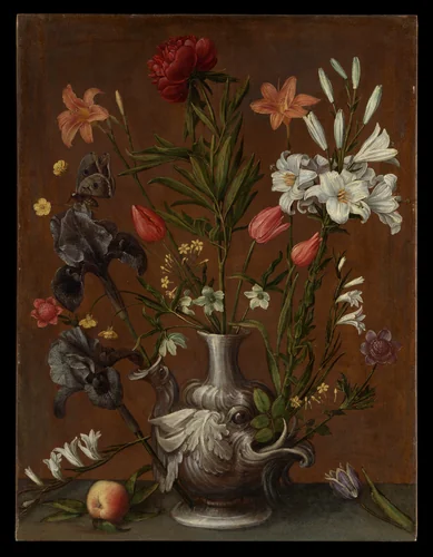 Flowers in a Grotesque Vase by Orsola Maddalena Caccia, painting, 1630-1640