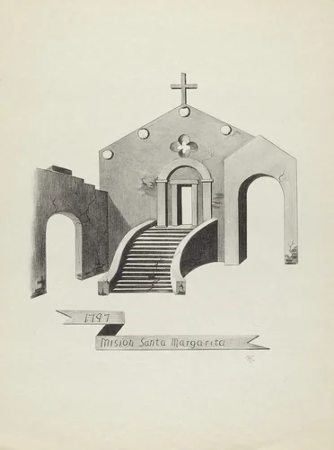 Mision Santa Margarita by James Jones, index of american design, 1935-1942