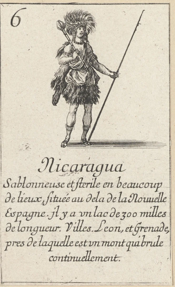 Vrouw uit Nicaraqua by Stefano della Bella, print, 1620-1664