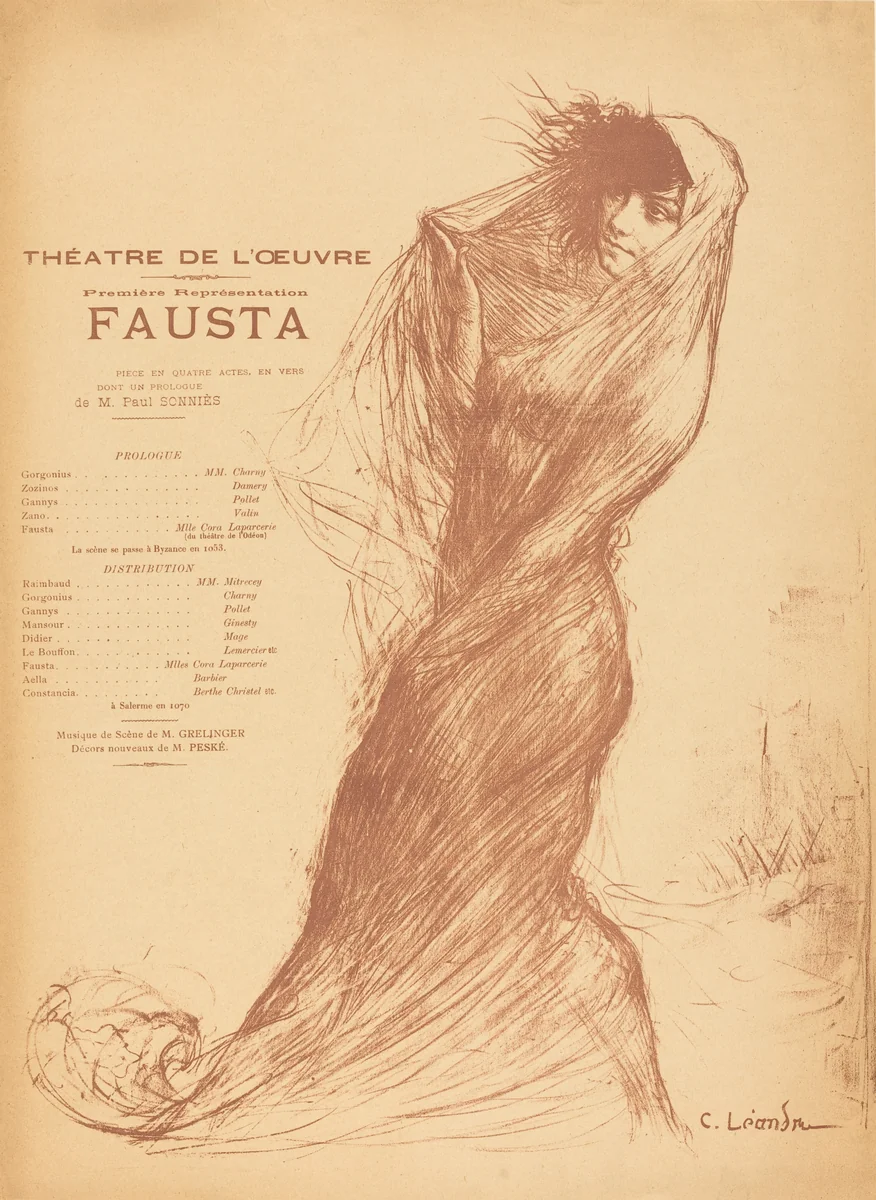 Fausta by Charles-Lucien Léandre, print, 1899