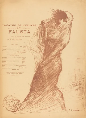 Fausta by Charles-Lucien Léandre, print, 1899
