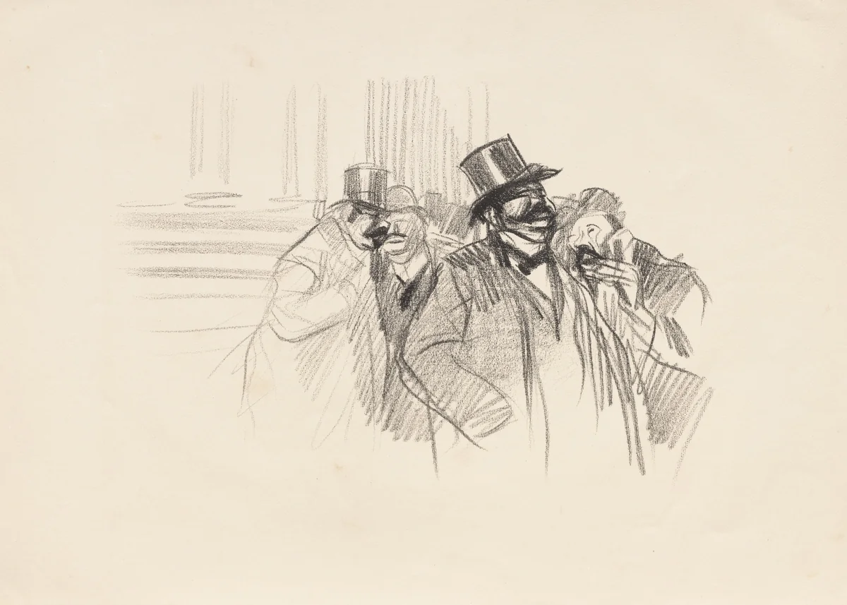 At the Stock Exchange by Jean-Louis Forain, print, 1895-1905