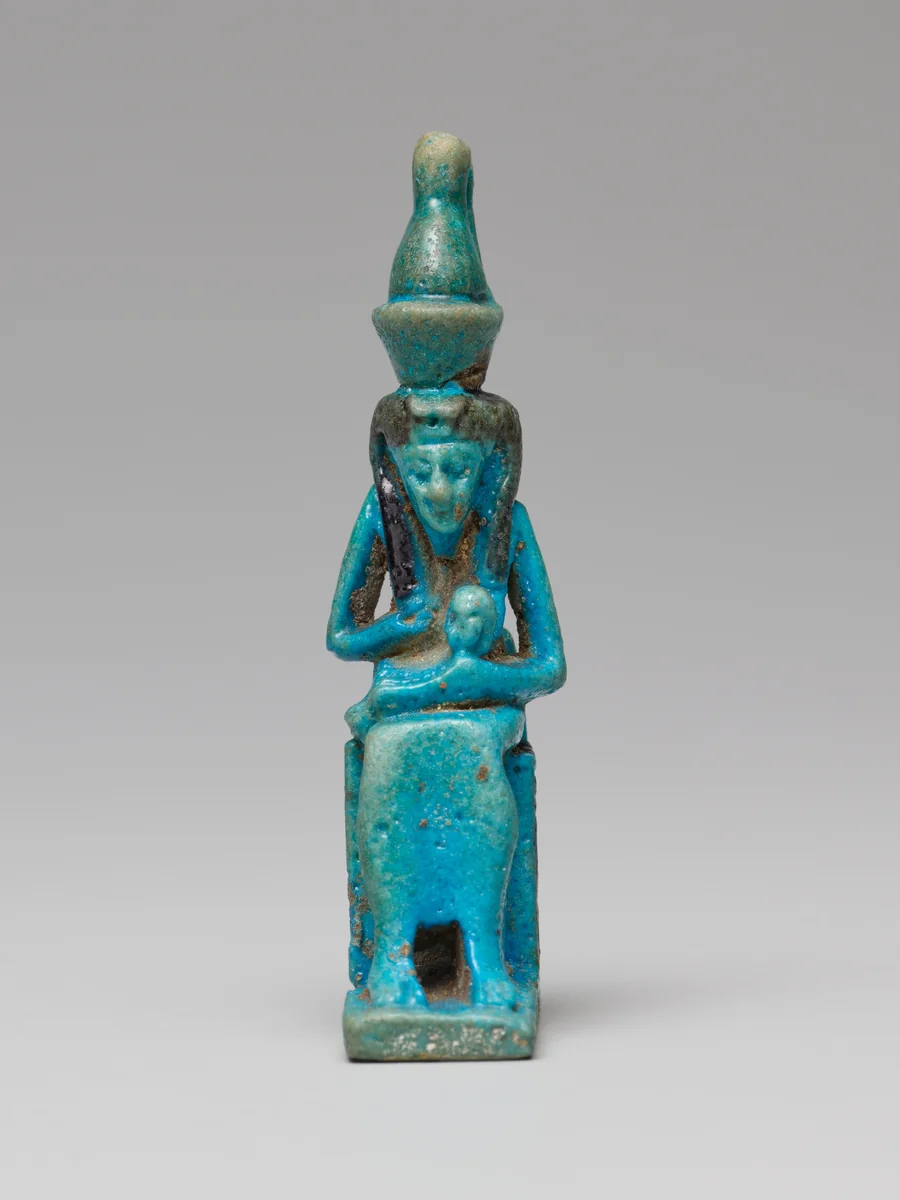 Amulet of Mut and Khonsu by Egyptian, metalwork, -1069--664