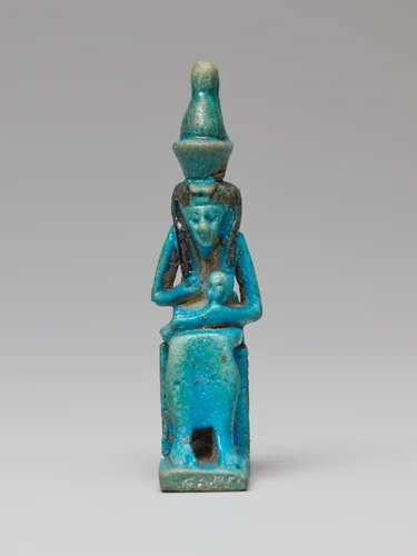 Amulet of Mut and Khonsu by Egyptian, metalwork, -1069--664