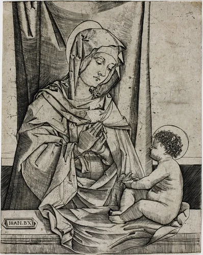 The Virgin and Child by Benedetto Montagna, print, 1497-1507